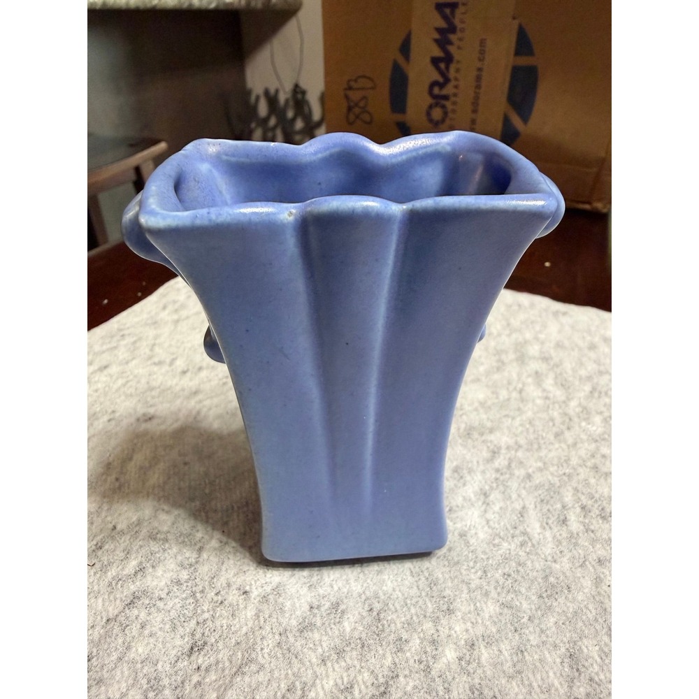 Periwinkle Blue Art Pottery Vase - Small